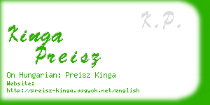 kinga preisz business card